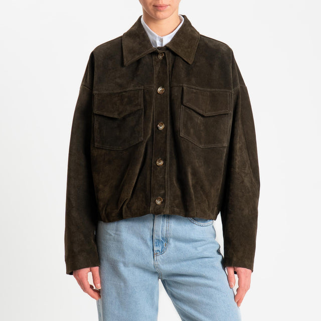 Vicolo-Bomber 100% genuine leather - militare