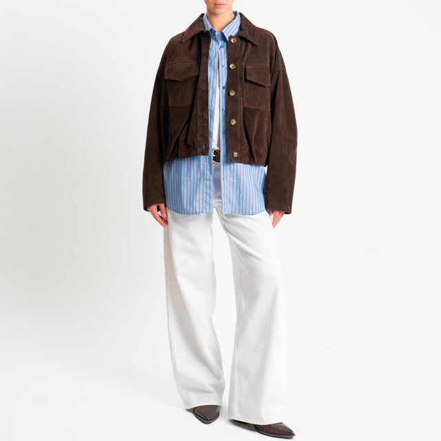 Vicolo-Bomber 100% genuine leather - moro