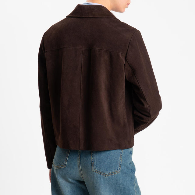 Vicolo-Giacca 100% genuine leather - moro