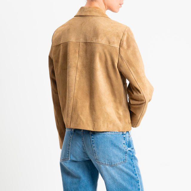 Vicolo-Giacca 100% genuine leather - camel