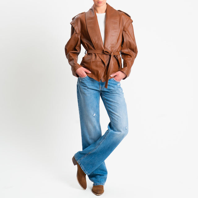 Vicolo-Giacca nappa genuine leather - cuoio