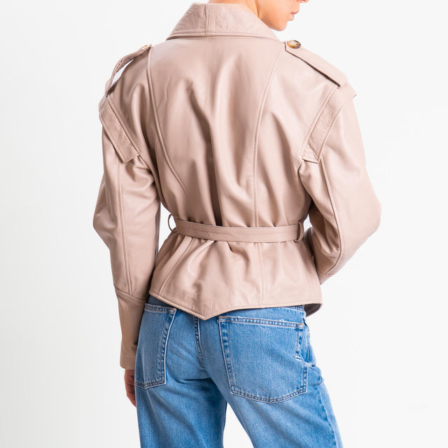 Vicolo-Giacca nappa genuine leather - cipria