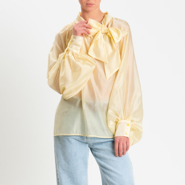 Vicolo-Blusa mussola lyocell manica palloncino - yellow