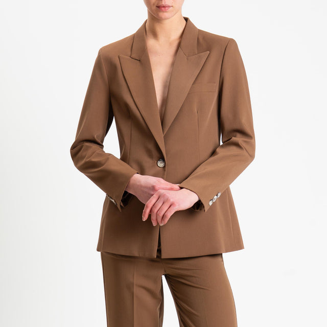 Vicolo-Giacca un bottone spacco dietro - tabacco