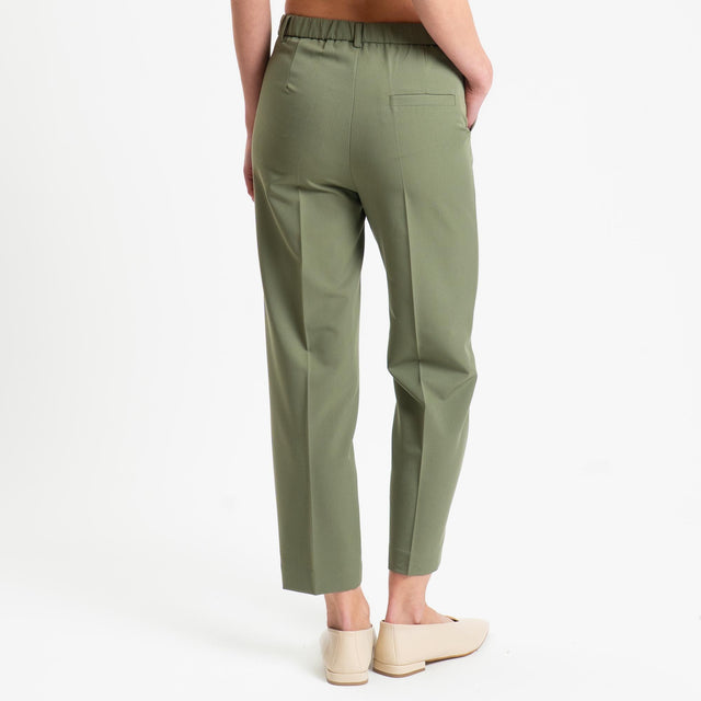 Vicolo-Pantalone con elastico dietro - verde