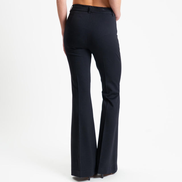 Vicolo-Pantalone bootcut punto milano - nero