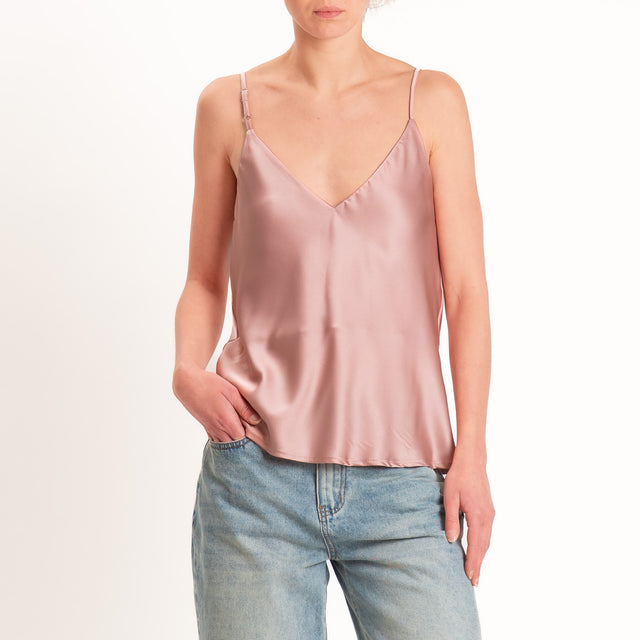 Vicolo-Top satin bretelle regolabili - blush