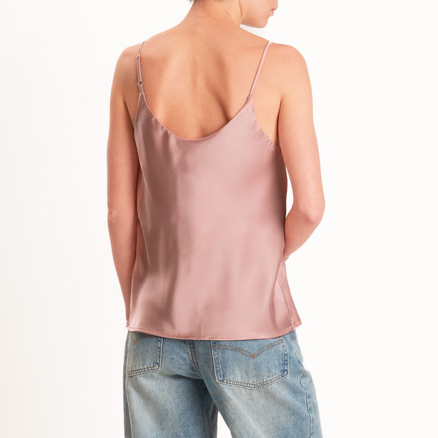 Vicolo-Top satin bretelle regolabili - blush