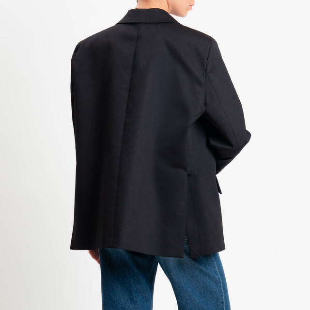 Vicolo-Giacca chiusura asimmetrica spacchi laterali - Nero