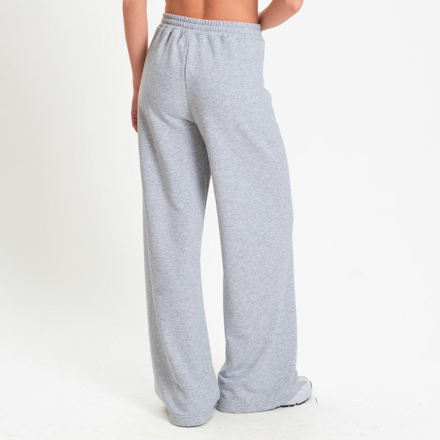 Vicolo-Pantalone in felpa con coulisse - grigio melange