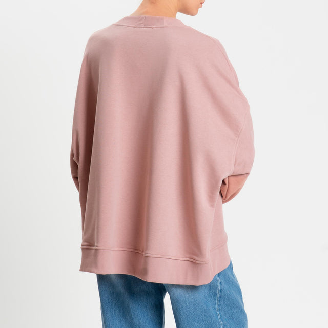 Vicolo-Felpa over scollo v - rosa