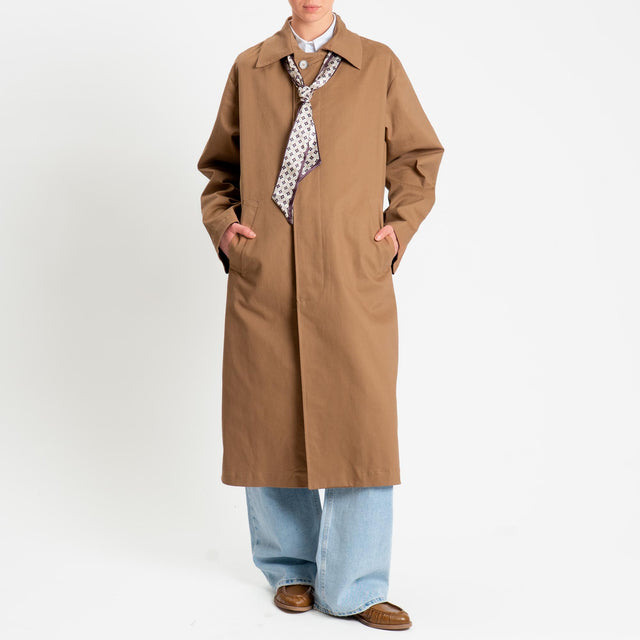 Vicolo-Trench con foulard - tabacco