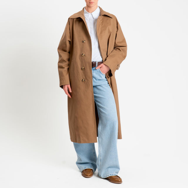 Vicolo-Trench con foulard - tabacco