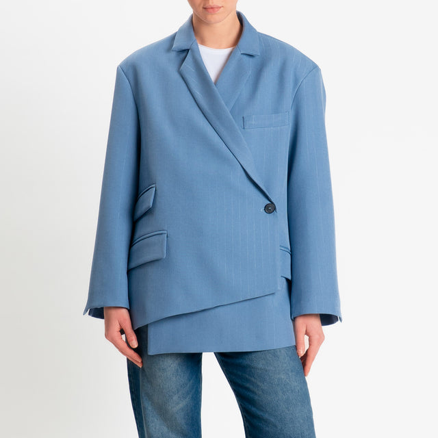 Vicolo-Giacca gessata chiusura asimmetrica - carta da zucchero