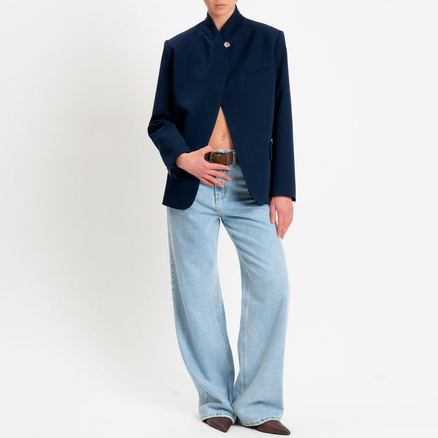 Vicolo-Giacca chiusura asimmetrica - Blu