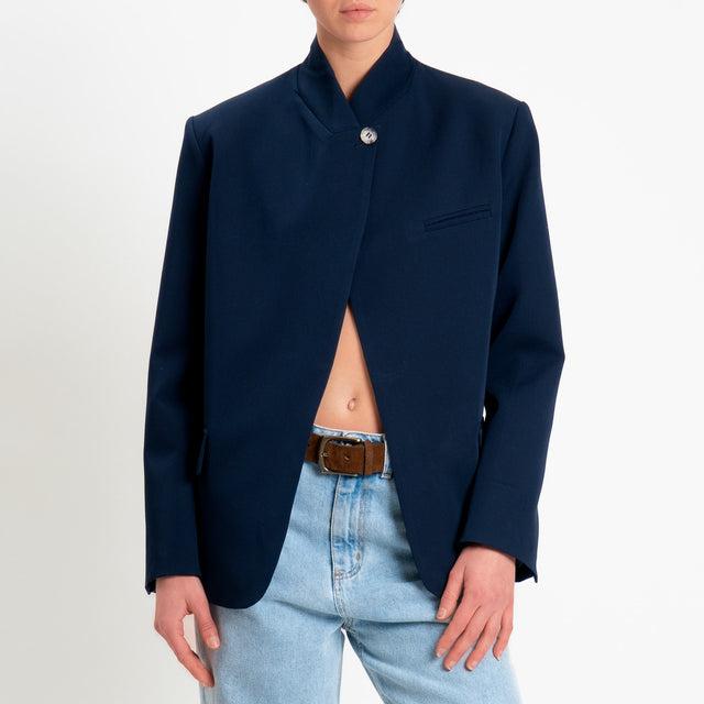 Vicolo-Giacca chiusura asimmetrica - Blu