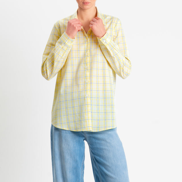 Vicolo-Camicia check - giallo/bianco