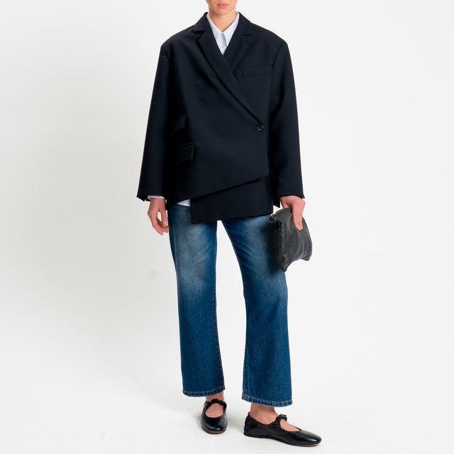 Vicolo-Giacca chiusura asimmetrica - nero