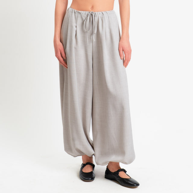 Vicolo-Pantalone elastico in vita con coulisse - sand melange