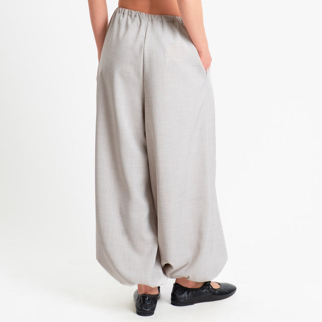 Vicolo-Pantalone elastico in vita con coulisse - sand melange
