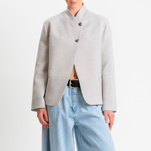 Vicolo-Giacca chiusura asimmetrica - sand melange