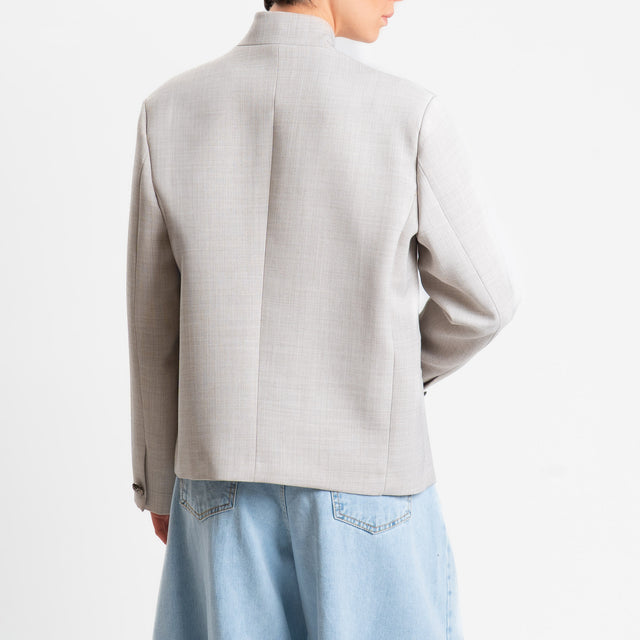 Vicolo-Giacca chiusura asimmetrica - sand melange