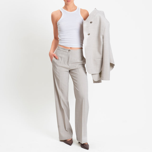 Vicolo-Pantalone straight fit - sand melange