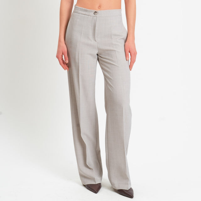 Vicolo-Pantalone straight fit - sand melange
