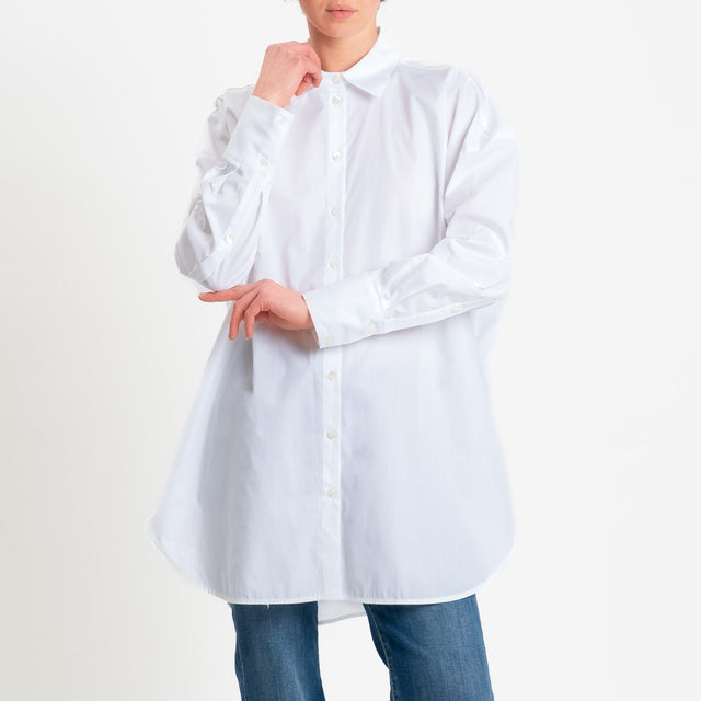 Vicolo-Camicia oversize in cotone - bianco
