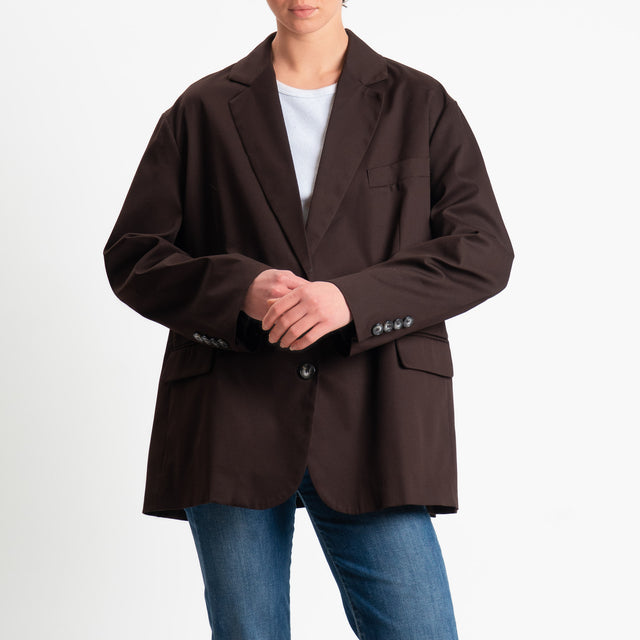 Vicolo-Giacca oversize spacchi laterali - fondente