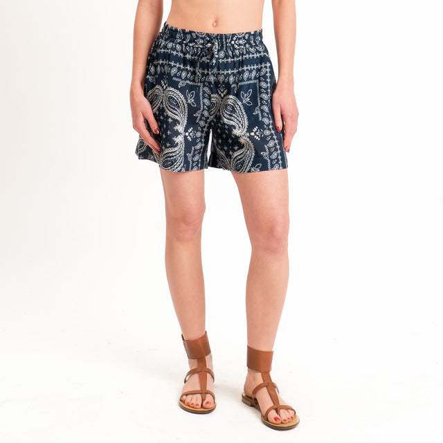 Vicolo-Shorts fantasia bandana - blu