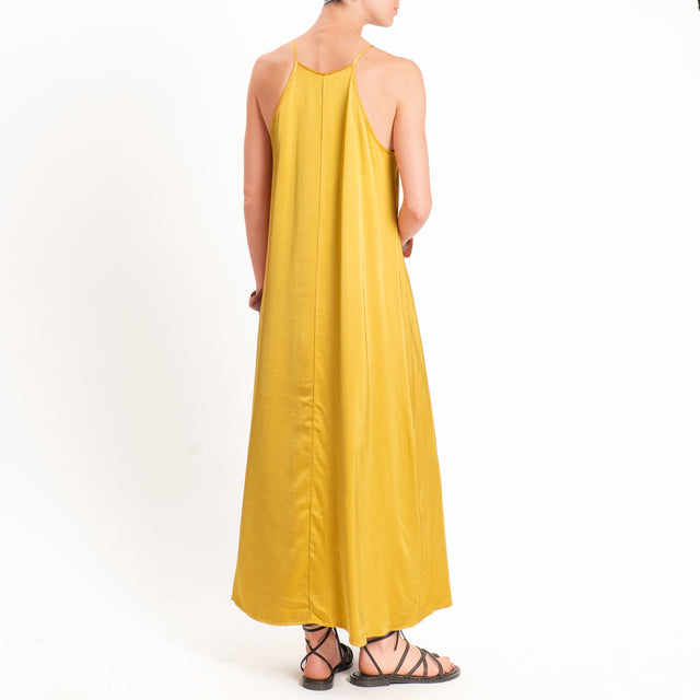 Vicolo-Abito vogatore in satin - Senape