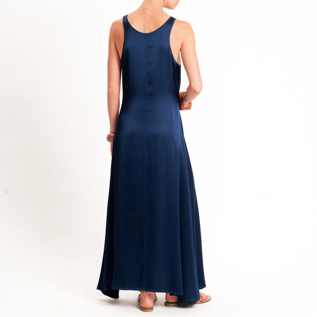Vicolo-Abito vogatore in satin - blu