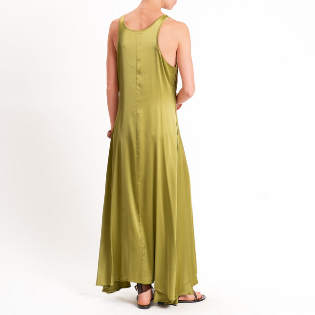 Vicolo-Abito vogatore in satin - pistacchio