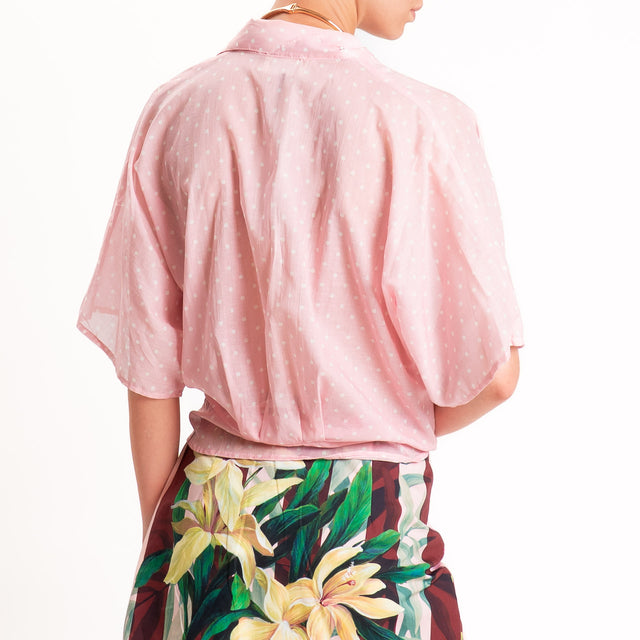 Vicolo-Completo camicia + minigonna fantasia - rosa/bordeaux
