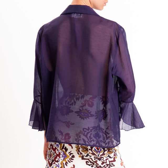 Vicolo-Completo camicia +gonna corta pareo - viola/burro/bordeaux