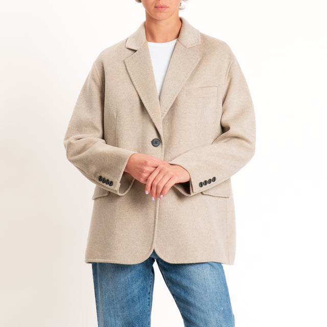 Vicolo-Giacca HAND MADE due bottoni - tortora