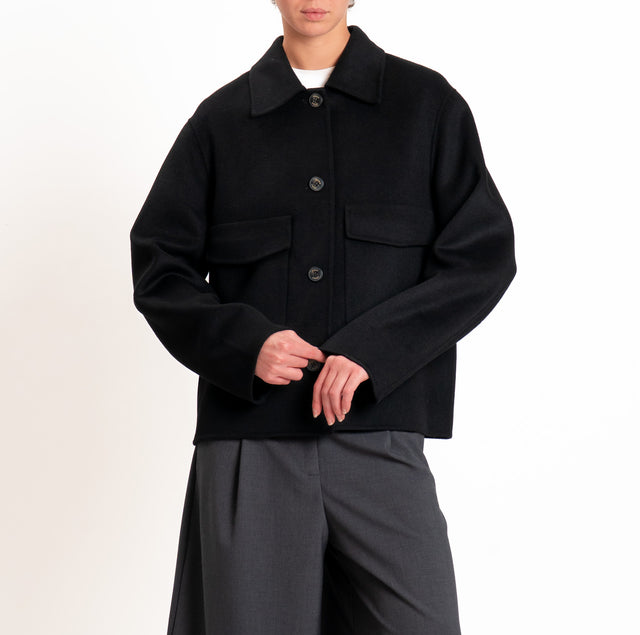 Vicolo-Giacca HAND MADE con tasche - nero