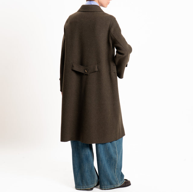 Vicolo-Cappotto HAND MADE 100%LANA monopetto - militare