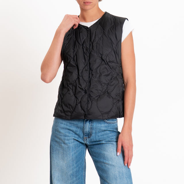 Vicolo-Gilet trapuntato 100 grammi - nero