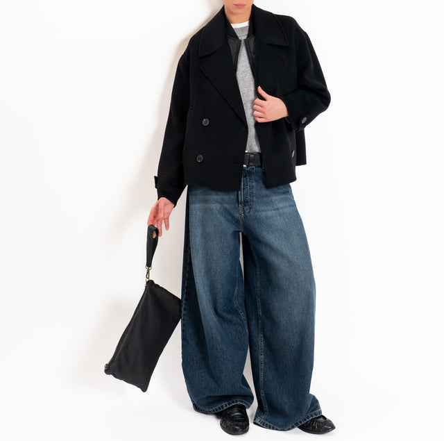 Vicolo-Giacca HAND MADE con gilet removibile - nero