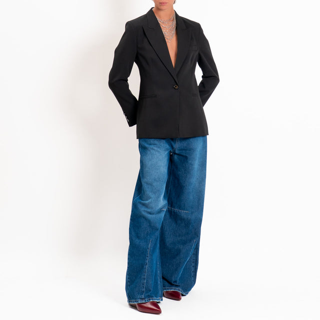 Vicolo-Giacca con spalline e spacco dietro regular fit - nero