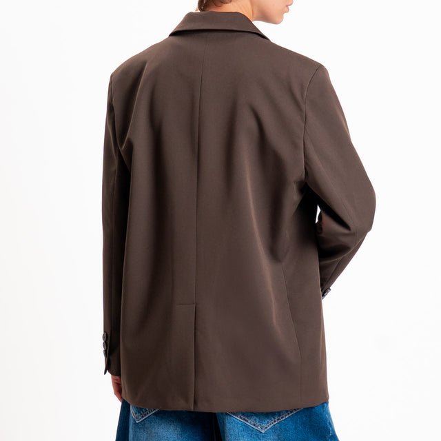 Vicolo-Giacca oversize un bottone - moro