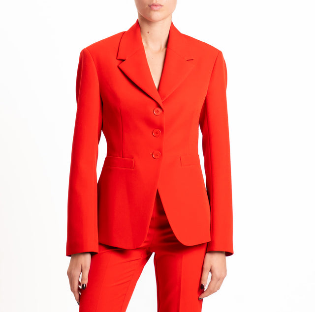 Vicolo-Giacca slim fit con spalline - rosso
