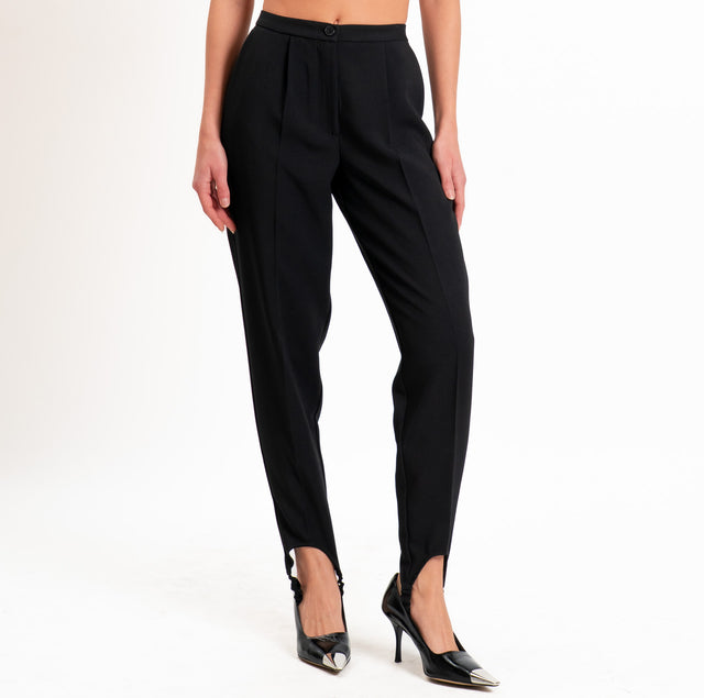 Vicolo-Pantalone pinces con staffa - nero