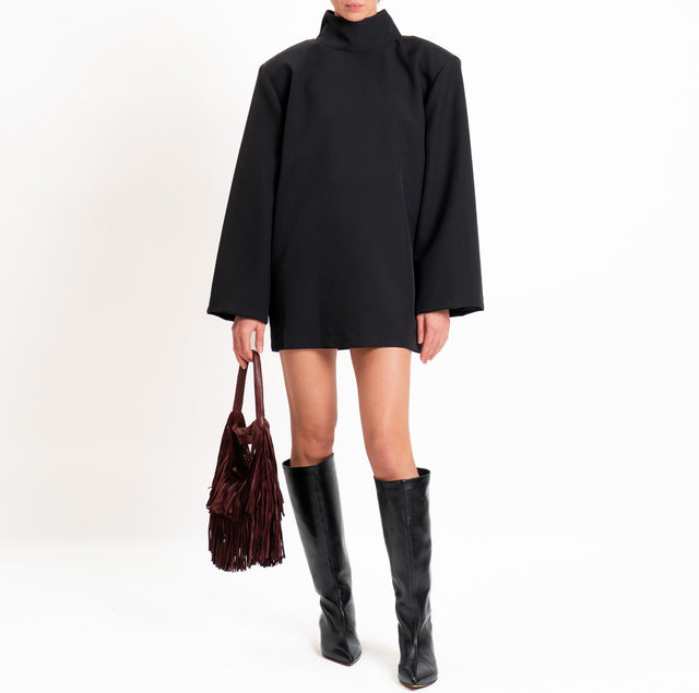 Vicolo-Mini abito con spalline - nero
