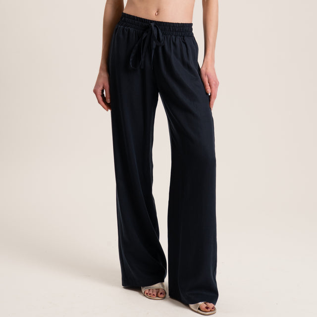 Vicolo-Pantalone con coulisse elastico in vita - nero