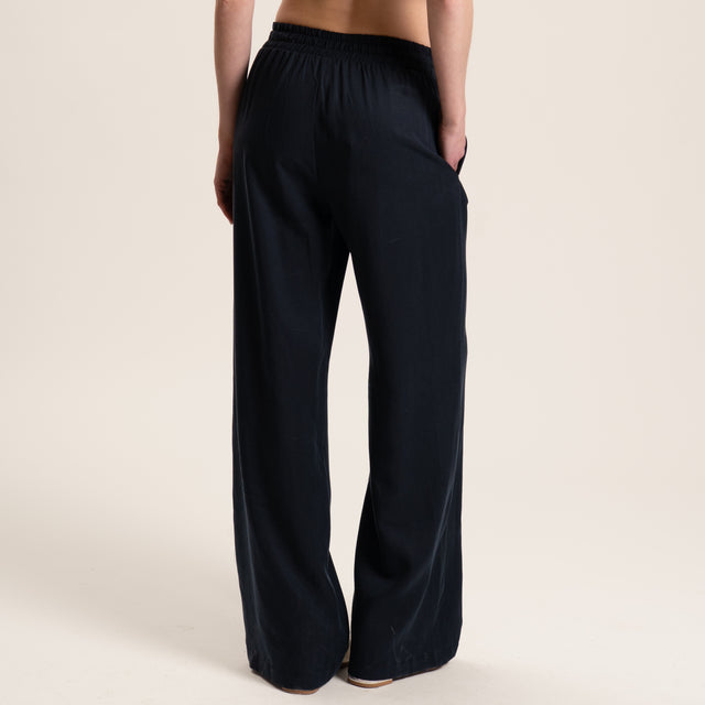 Vicolo-Pantalone con coulisse elastico in vita - nero