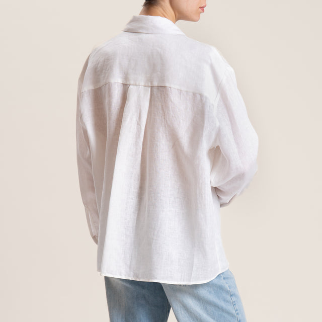 Vicolo-Camicia in lino - latte