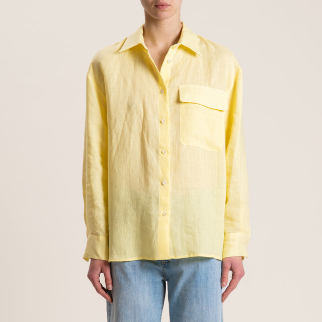 Vicolo-Camicia in lino - mimosa
